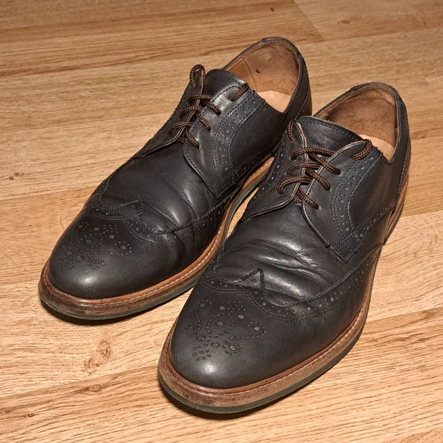 CHARLES TYRWHITT MENS Black Paddington Brogue Shoes UK Size  display picture 1