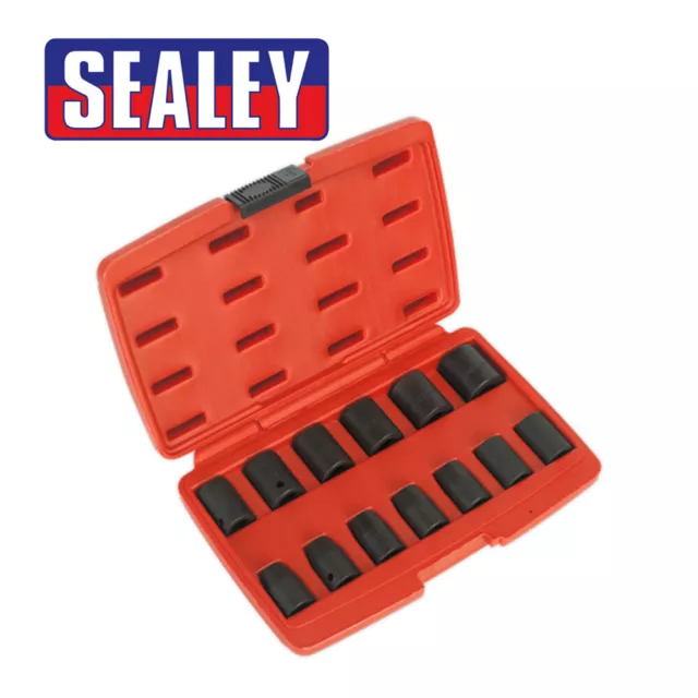 Sealey AK5613M Impact Socket Set 13pc 1/2" Square Drive Metric 10-24mm With Case