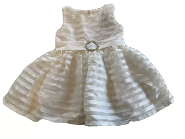 NWT Origami Baby Girl White Formal Party Dress Size 1 New With Tags