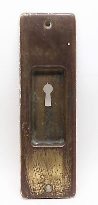 Vintage Brass Yale Pocket Door Plate