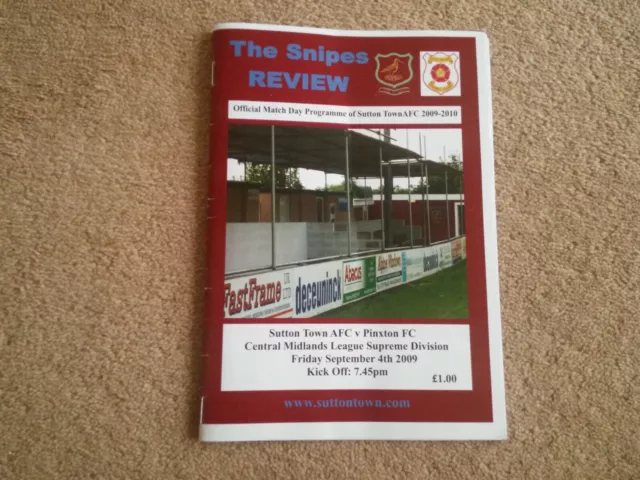 Sutton Town v Pinxton - Central Midlands League Supreme Division - 2009/10.