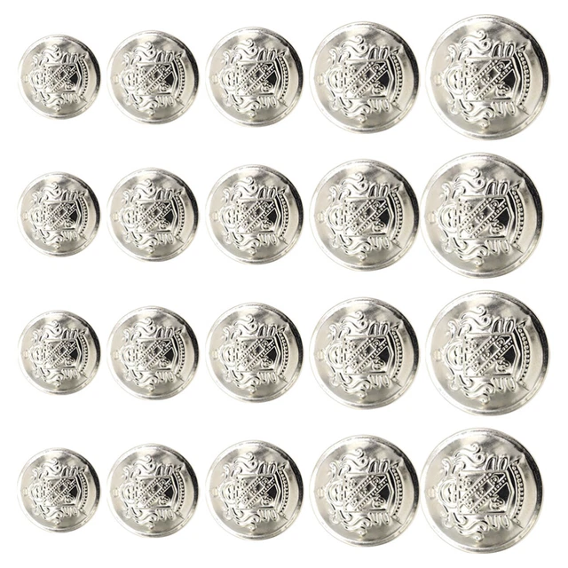 50 Pcs Vintage Clothing Buttons Brass Replacement Metal Suit Decorative
