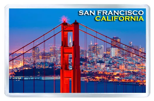 San Francisco View Fridge Magnet Souvenir Calamita Frigorifero