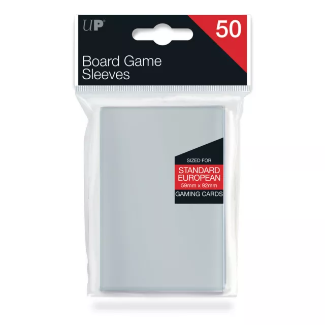 Ultra PRO Standard European Euro Board Game Card Sleeves Clear 59 x 92mm 50ct