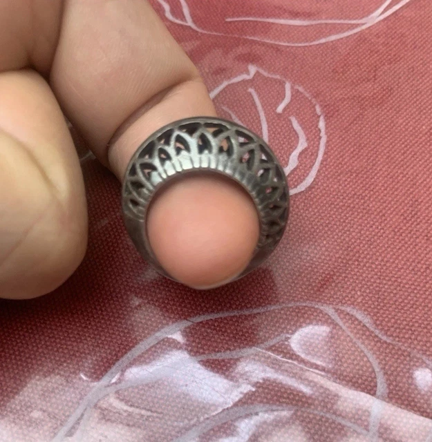 Bague Ajourée Ciselée Forme V En Argent 925/000 Tailles 50 à 62