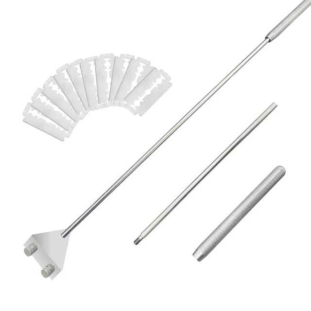 ALGAE SCRAPER FISH Tank Cleaner Kit with 10 Blades for Glass Aquariums ...