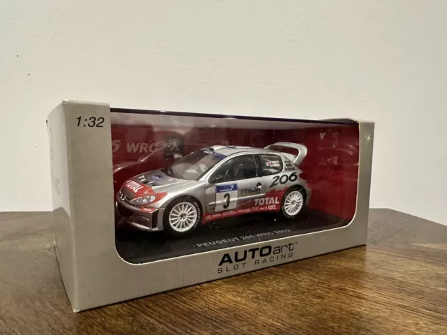 AUTOART 1:32 Peugeot 206 WRC RALLY 4WD Lights - Slot Car Scalextric