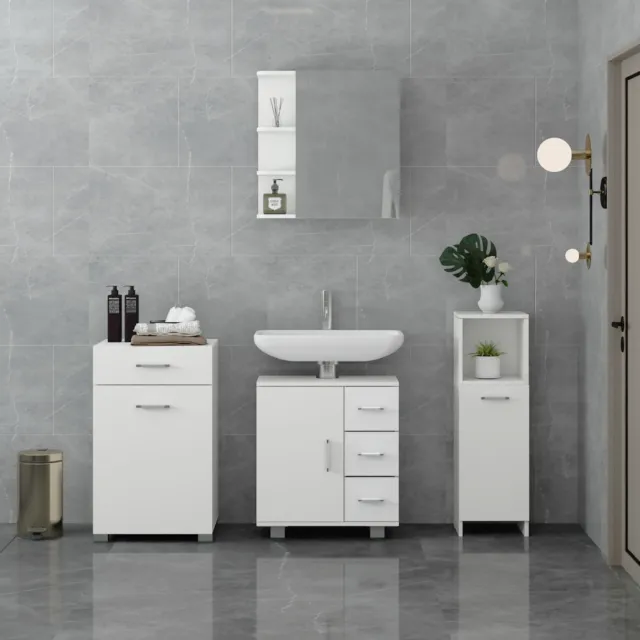 Mobile Sottolavabo Bianco e Rovere 63x30x54 cm in TruciolatoArredamento Set  di mobili Set di mobili per bagno : .it: Casa e cucina