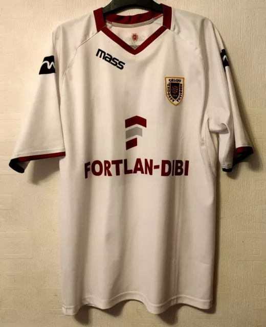 Ac Reggiana Football Club Fc Match Worn Ss #15 White Away Shirt L Mass Italy Coa