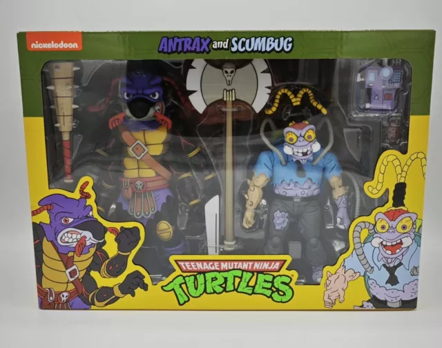 Teenage Mutant Ninja Turtles Antrax And Scumbug ActionFigure Scatola Danneggiata