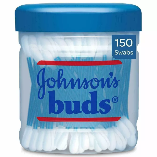 Johnson's Buds (Sticks Box Packing) und Stick Packet & Jar 150 Swabs UK