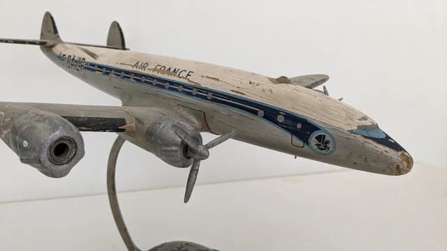 Maquette avion d'agence Air France Constellation F-BAZP très rare envergure 74cm