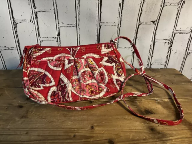 Vera Bradley Crossbody Hipster Bag Red & Pink Floral