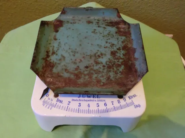 Antike "JUWEL" Reichspatent und D.R.G.M. Küchenwaage 5Kg
