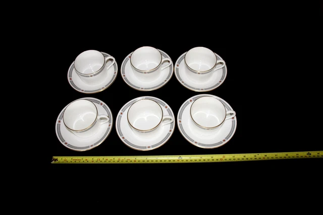 Coalport Copley Kaffeetassen und Untertassen 6er Set