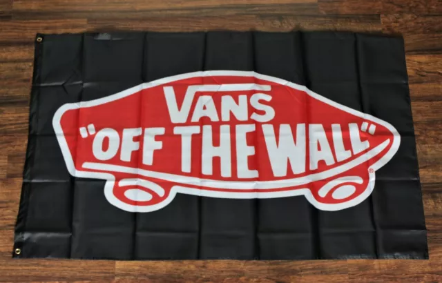 Vans Off the Wall Banner Flag 3x5 Skateboard Surfing Shop Shoes Garage Store XZ