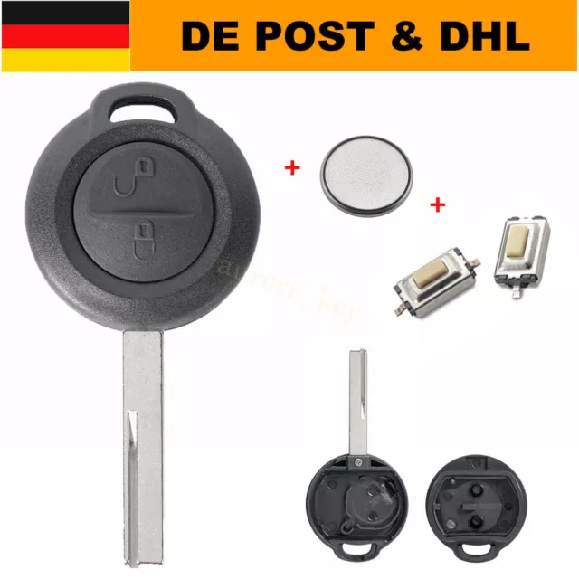 2 Tasten Repair Auto Schlüssel Gehäuse für Mitsubishi Colt Smart 454 Forfour