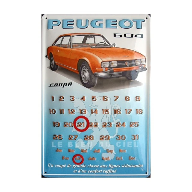 Calendrier métal publicitaire 20x30cm bombé relief : Ricard