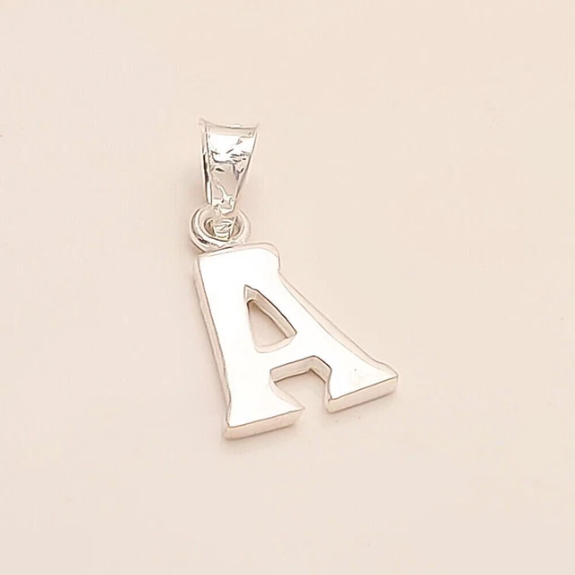 Pendentif Ancien En Argent Massif 925 - Lettre D Style Art Déco/Nouveau, Occasion