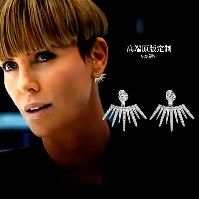 Fast Furious 9 Orecchini Cifra Borchie Orecchie Cos Accessorio Ago Argento Regali di Natale