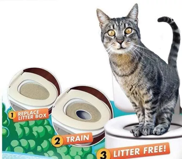 Cat Toilet Potty Training Seat Litter Tray System + Free Catnip Kitty Pet Home