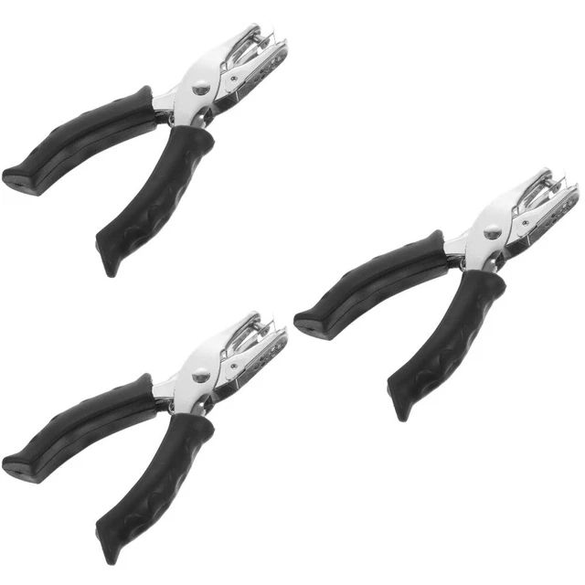 3x Portable Craft Paper Metal Hole Puncher Heavy Duty Hole Punch School Tag