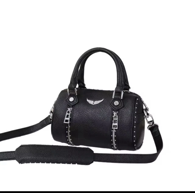 Sac De Jour Zadig & Voltaire Style Rock - Noir Cuir Avec Détails Argenté - Neuf Avec étiquettes