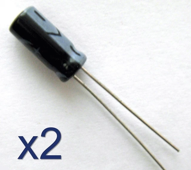 2x condensateur électrolytique 50V 0,47uF / 2x Aluminium Radial Capacitor 10x5mm