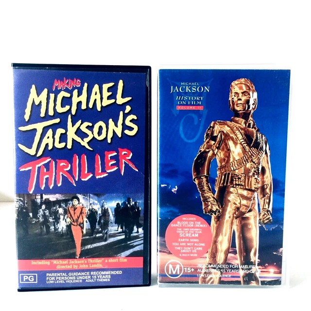 MICHAEL JACKSON VHS Tape x 2 History on Film & Thriller Bundle / Free