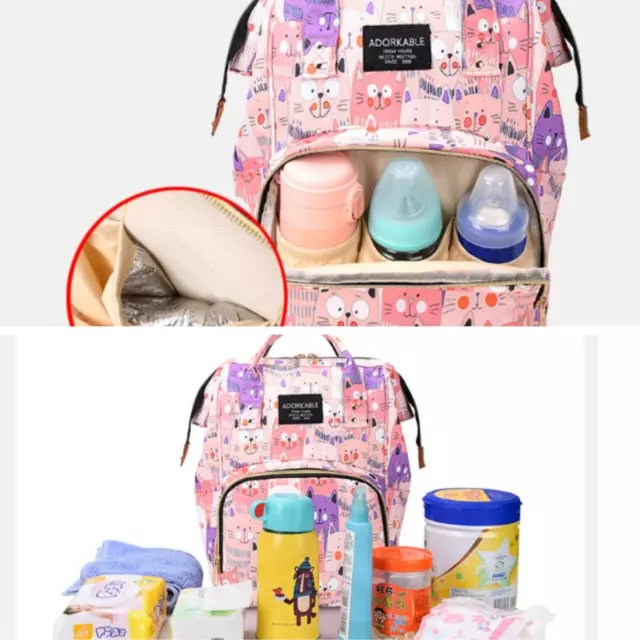 Multiple Designs Mummy Nappy Diaper Bag Baby Travel Nursing Backpack Waterproof 2