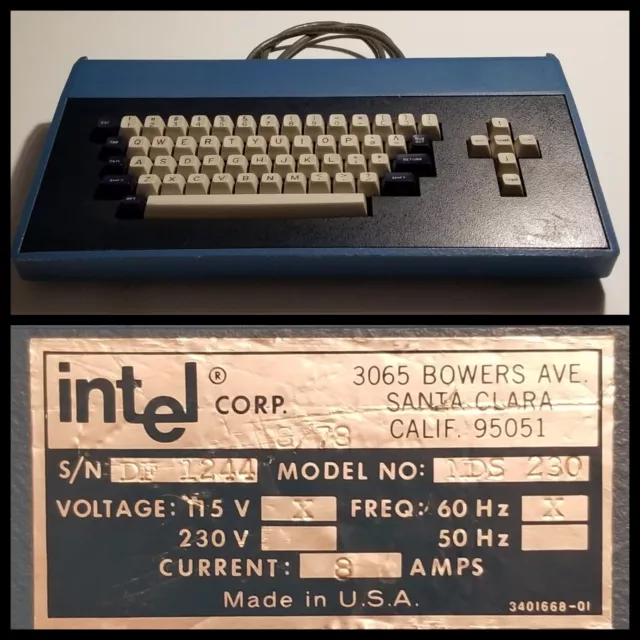 RARE Intel Intellec Blue Box Model MDS 230 Development System Keyboard Aug 1978