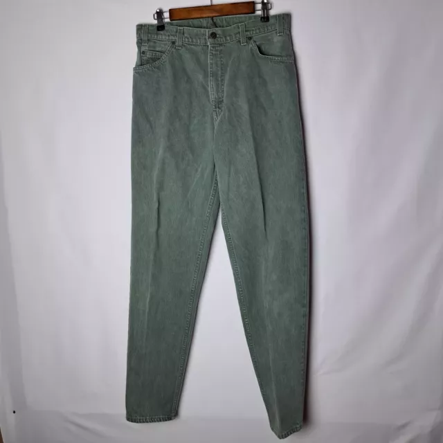 VTG LEVIS 550 Jeans Mens 34x36 (33x35) Orange Tab Green Denim