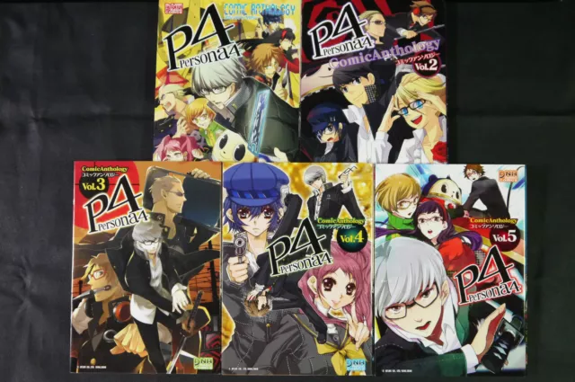 Persona 4 Comic Anthology Complete Set 1-5 - Manga LOT - Édition de livre...