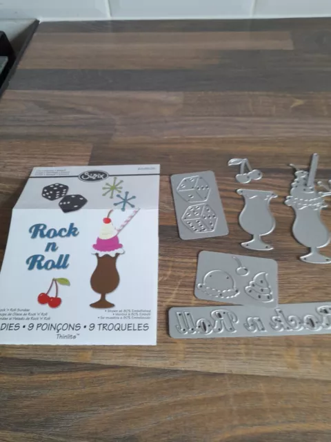 Craft Clearout Sizzix Metal Die Cutters Rock N Roll Sundae X 9 3