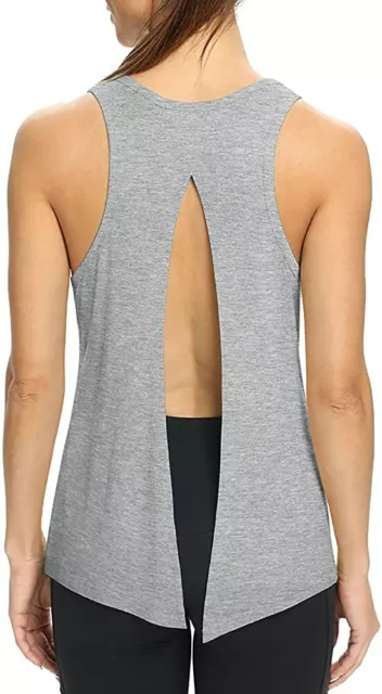MIPPO WOMENS OPEN Back Workout Gym Shirts Short Sleeve/Sleeveless