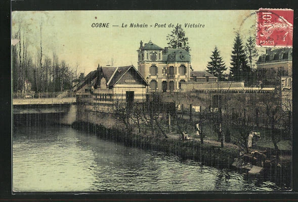 CPA Cosne, Le Nohain, Pont de la Victoire 1909