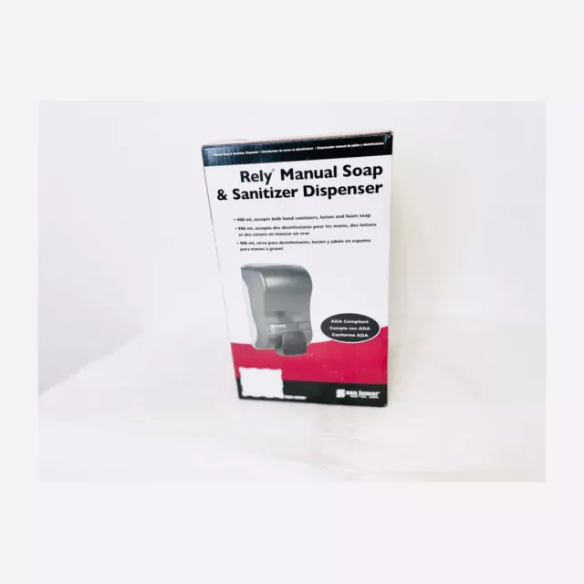 New San Jamar Rely Manual Foam Soap & Sanitizer Dispenser 900Ml Model Sf900Tbl