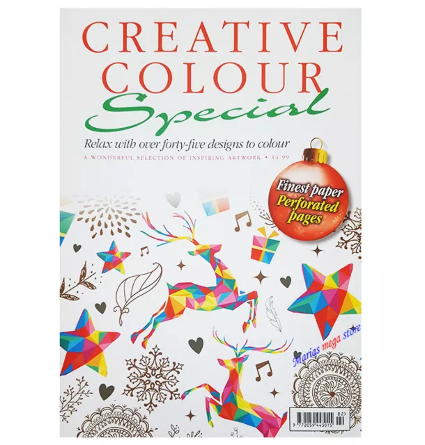 A4 Adult Anti-Stress CREATIVE Colour Colouring Book Therapy SPECIAL All AGES