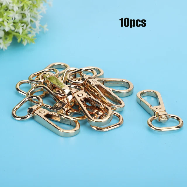 10pcs Key Chain Bag Strap Buckles 13mm Lobster Clasp Collar Carabiner Hooks