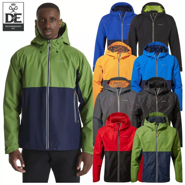 2024 Craghoppers Mens Atlas Waterproof Lightweight Full Zip Hooded Hiking Jacket