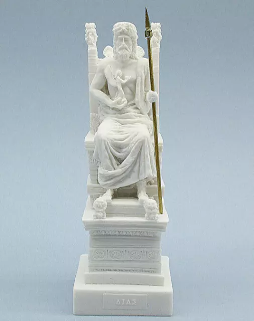 Zeus God Statue Handmade Ancient Greek Roman Mythology Sculpture