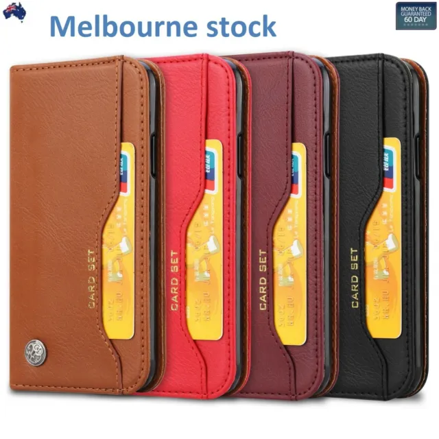 Premium Flip Wallet Case Leather Card Slot Cover For iPhone X/Xs Max 8 7 6 Plus