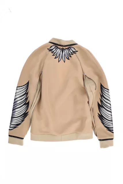 3.1 Phillip Lim 276647 Beige Embroidered Bomber Jacket Blazer size L 2