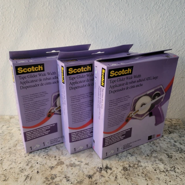 LOT OF 3 x 3M Scotch Tape Glider Wide Width perfect for Scrapbooking