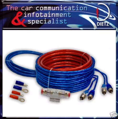 10qmm ~ Dietz Verstärker Kabel Komplett Set Kabelset Kabelkit