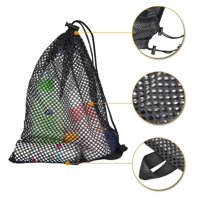 Leichte und tragbare Nylon Mesh Taschen 5er Set für Zuhause Outdoor und Reisen 2