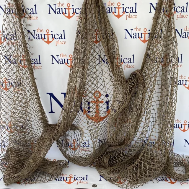 Real Used Fish Net - 10' x 10' - Traditional Fishing Net - Old Reclaimed Netting