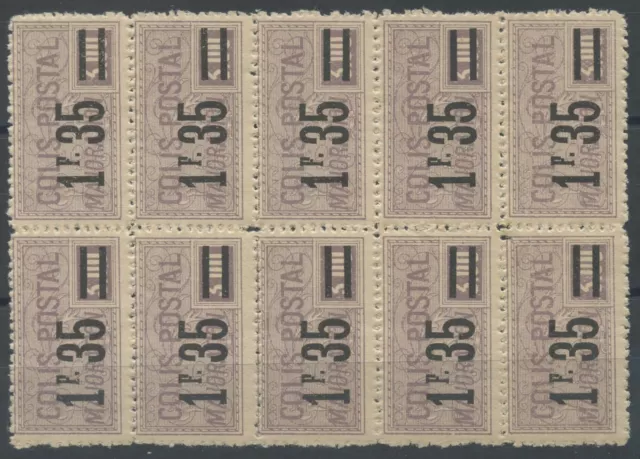 1926 FRANCE COLIS POSTAUX N°39** en BLOC DE 10 CP Cote : 150€, 1°CHOIX/TB