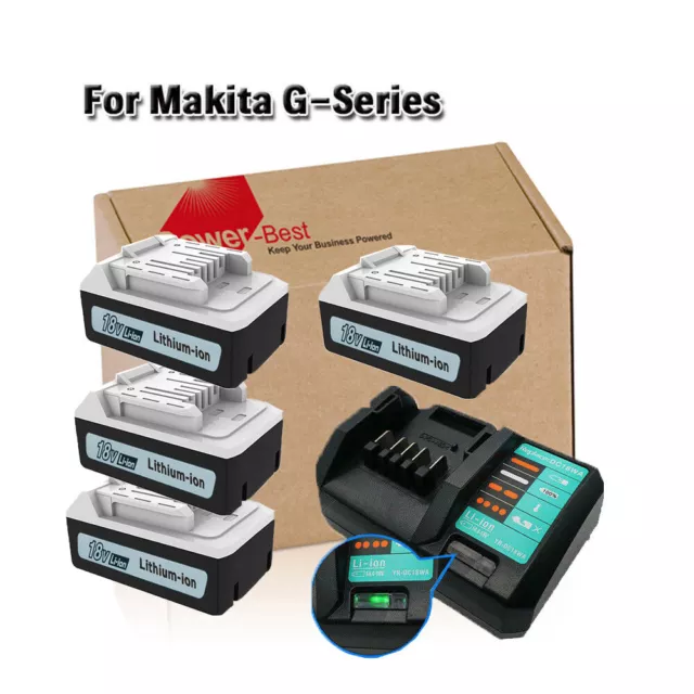 For Makita BL1815G G Series Battery 18V BL1813G HP457D 198186-3 DC18WA Charger