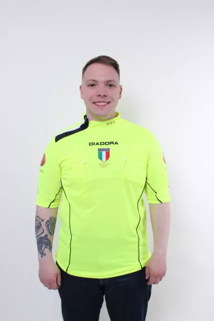 Vintage Diadora referee jersey, Italy football shirt, Size L